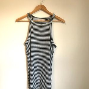 NWT Green and white striped Loft tank top